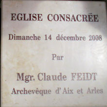 14 décembre 2008, consécration de l'église de Venelles