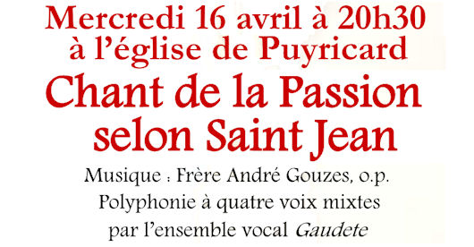 Concert 16 avril 2014 église de Puyricard