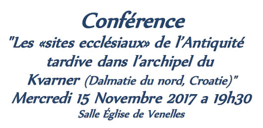 Conférence, église de Venelles, 15 novembre 2017 à 19h30