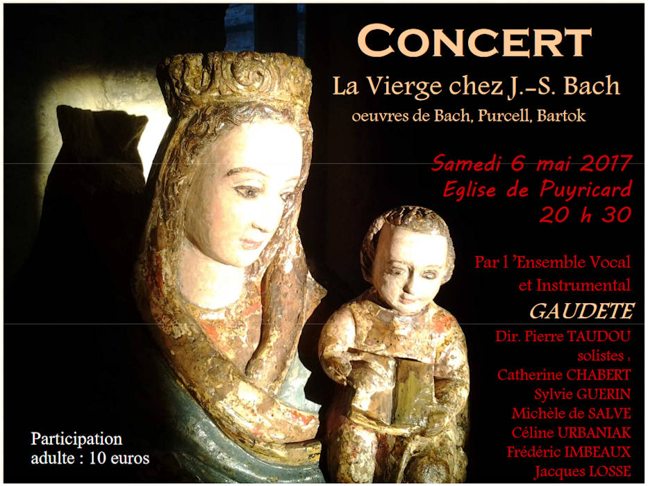 Concert - La Vierge chez J.-S. Bach par l'Ensemble Vocal et Instrumental GAUDETE