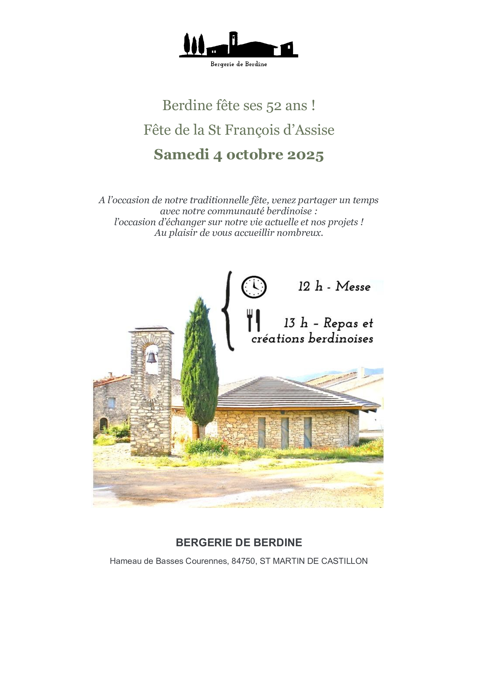 Fête de la Saint François à Berdine