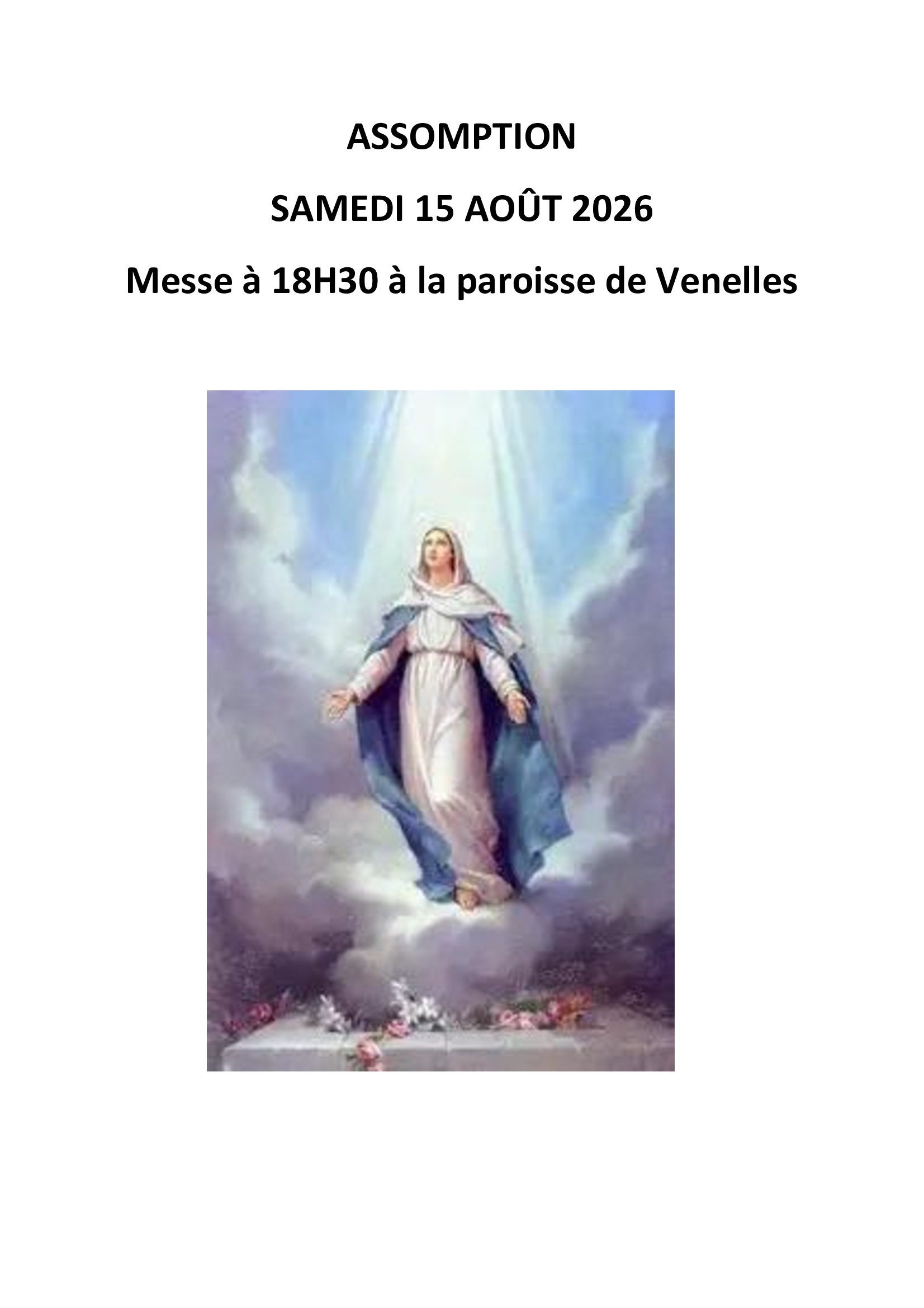 Messe de l'Assomption à Venelles